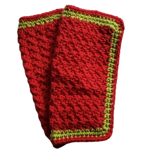 Christmas Crocheted Cotton Set of 2 Dishcloths - Picture 2 of 7
